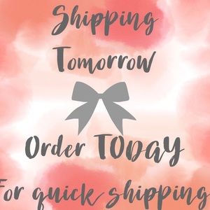 Shipping orders tomorrow!!